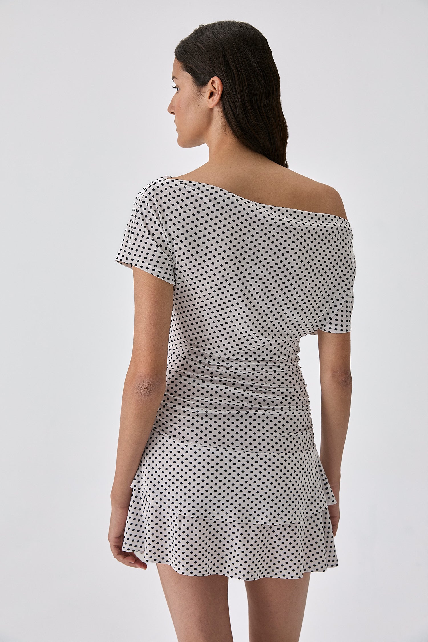 Querida Dress Polka Dot White