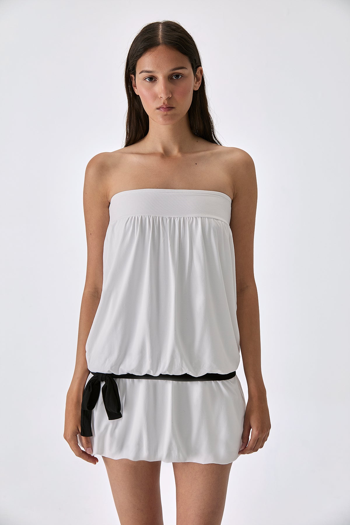 white iris dress Eyelet Embroidered length skirt completes the look with effortless grace Iris Dress White