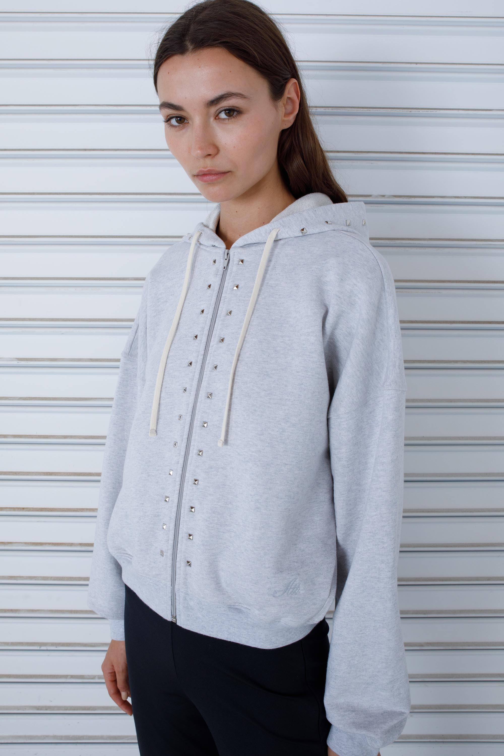 トップス beeden VEST STUDS HOODIE HUDSON Stones Studs Hoodie 637-BLK - Shiekh
